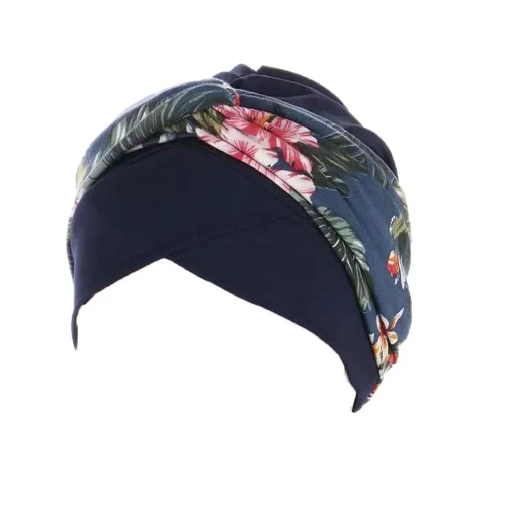 Новый узор Twist Knot мусульманский женский хиджаб химиотерапевтическая шапочка индийский тюрбан капот эластичный индийский женский шарф головной убор для женщин головной убор от выпадения волос