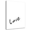 Canvas Print, Love Typography