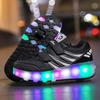 New LED Light Up Roller Skates Kids Unisex Rechargeable Dual Wheel Detachable Teenager Entertainment Casual Inline Skates