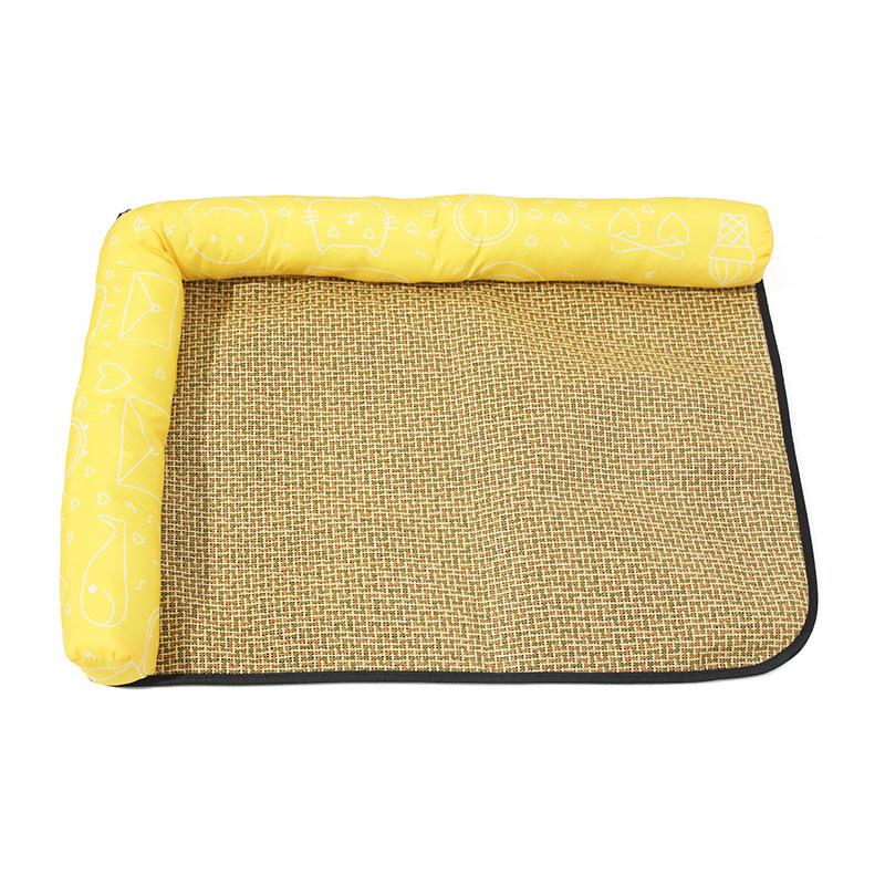 Summer Mat Nest Pet Mat Mat Cool Breathable Bed Mat Sleeping Cooling Mat Hemming Polyester Cotton Mat