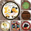 Cute Dwarf Round Rug Hobbit House Door Area Rug Indoor Throw Round Rug Welcome Doormat Rug Bedroom Living Room