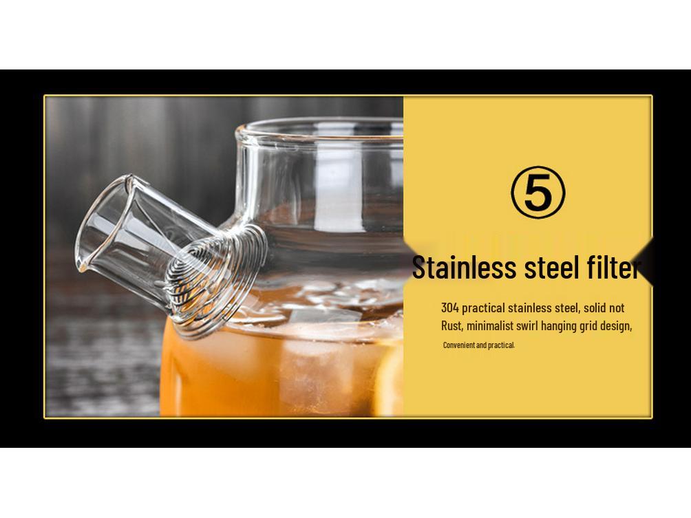 Heat-Resistant Glass Teapot & Cold Water Jug, Explosion-Proof, Large Capacity for Juice or Flower Tea
