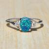 Женское кольцо изысканное овальное опаловое горный хрусталь украшение на безымянный палец