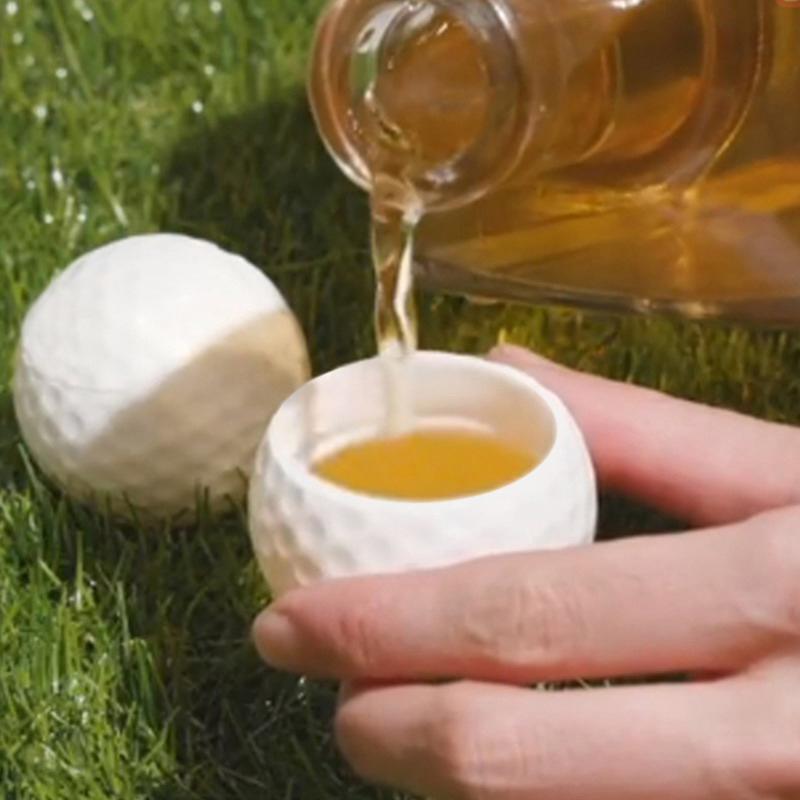 1/3 шт., стопка в форме мяча для гольфа с крышкой, классная стопка в форме мяча для гольфа, пластик, идеальный подарок для любителей гольфа - новинка