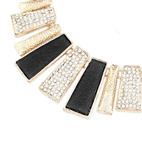 Women Fashion Faux Leather Braided Rope Chain Irregular Choker Necklace AVE