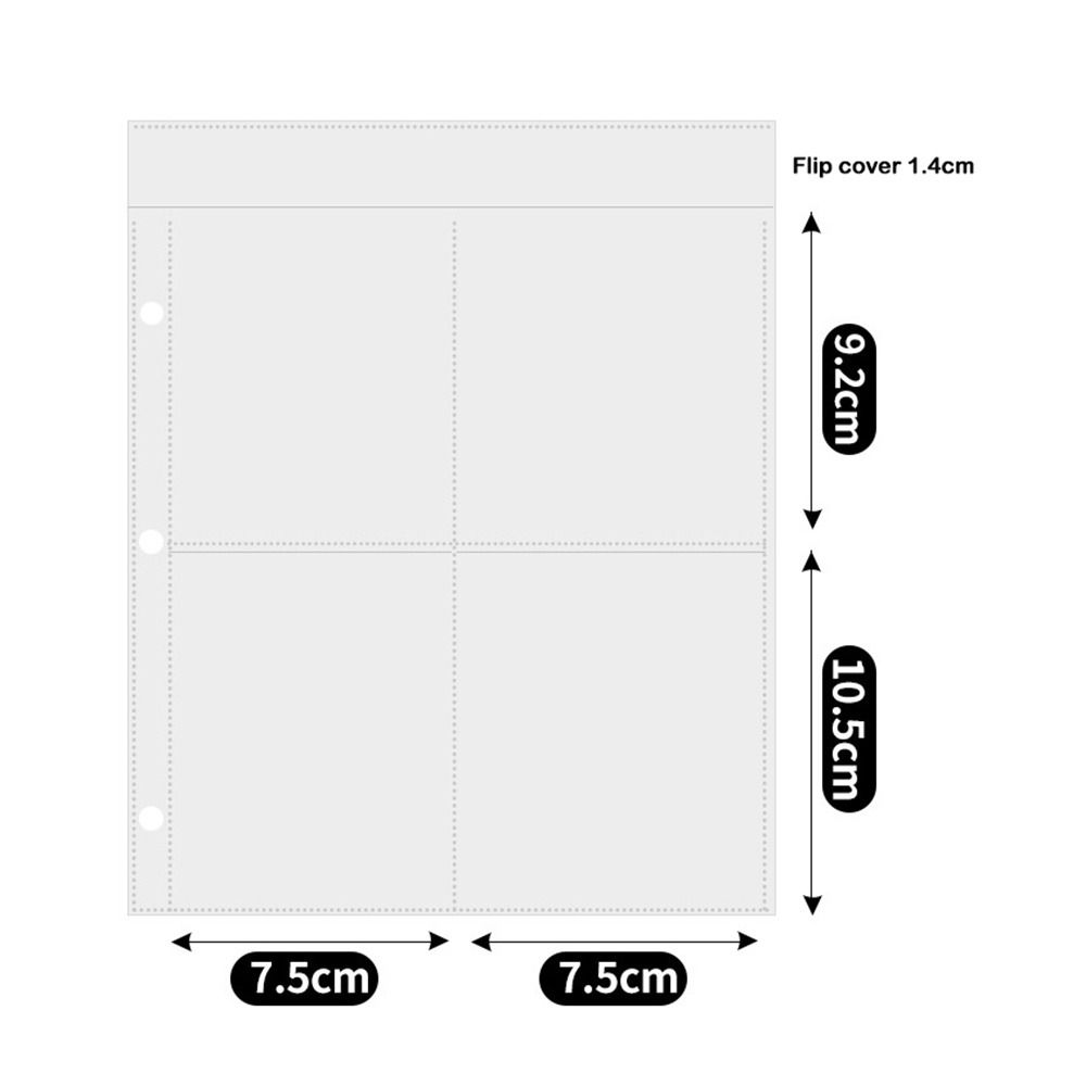 10 шт или 25 шт прозрачные листы для переплета фотокарточек Kpop с несколькими карманами фотоальбом фото