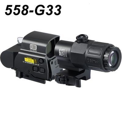 Красная точка 558 с увеличителем G33/G43/G45 3X 5X для страйкбола, охоты, с креплениями на планку 20 мм и QD