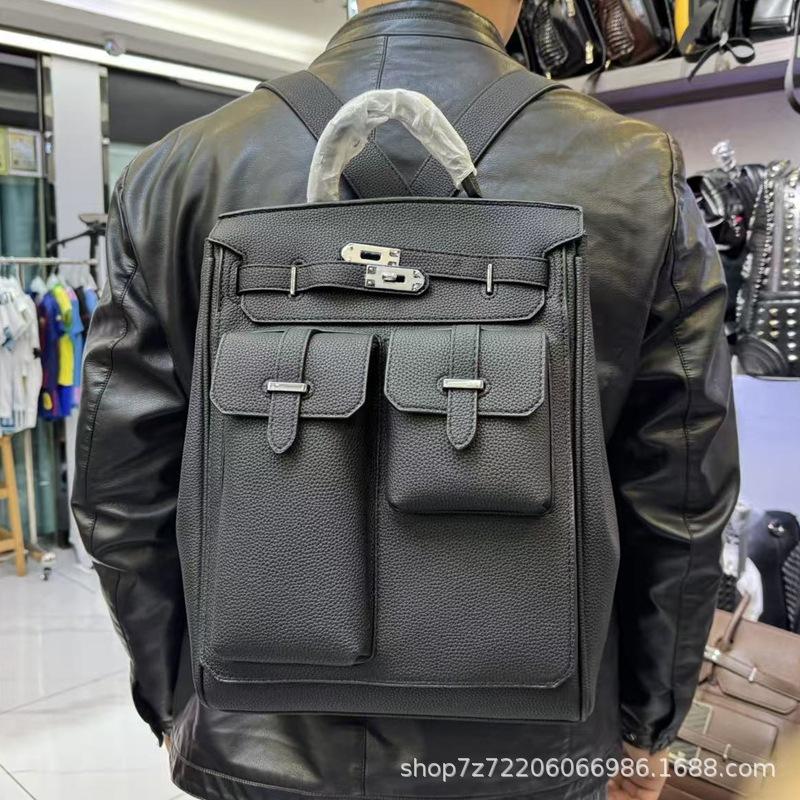 Повседневная текстура кожи рабочая поездка портативный, через плечо мужские и женские нагрудные сумки модный рюкзак школьная сумка тренд