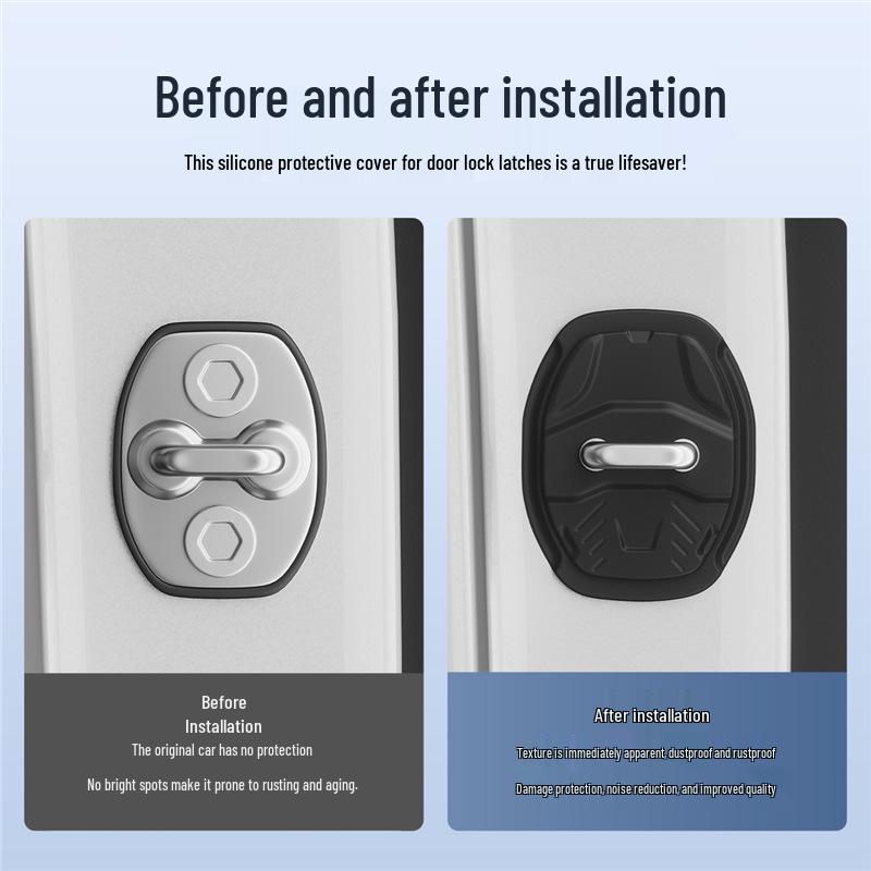 DS Car Door Lock Buckle Protection & Vibration Dampening Pad for Silent Door Closing