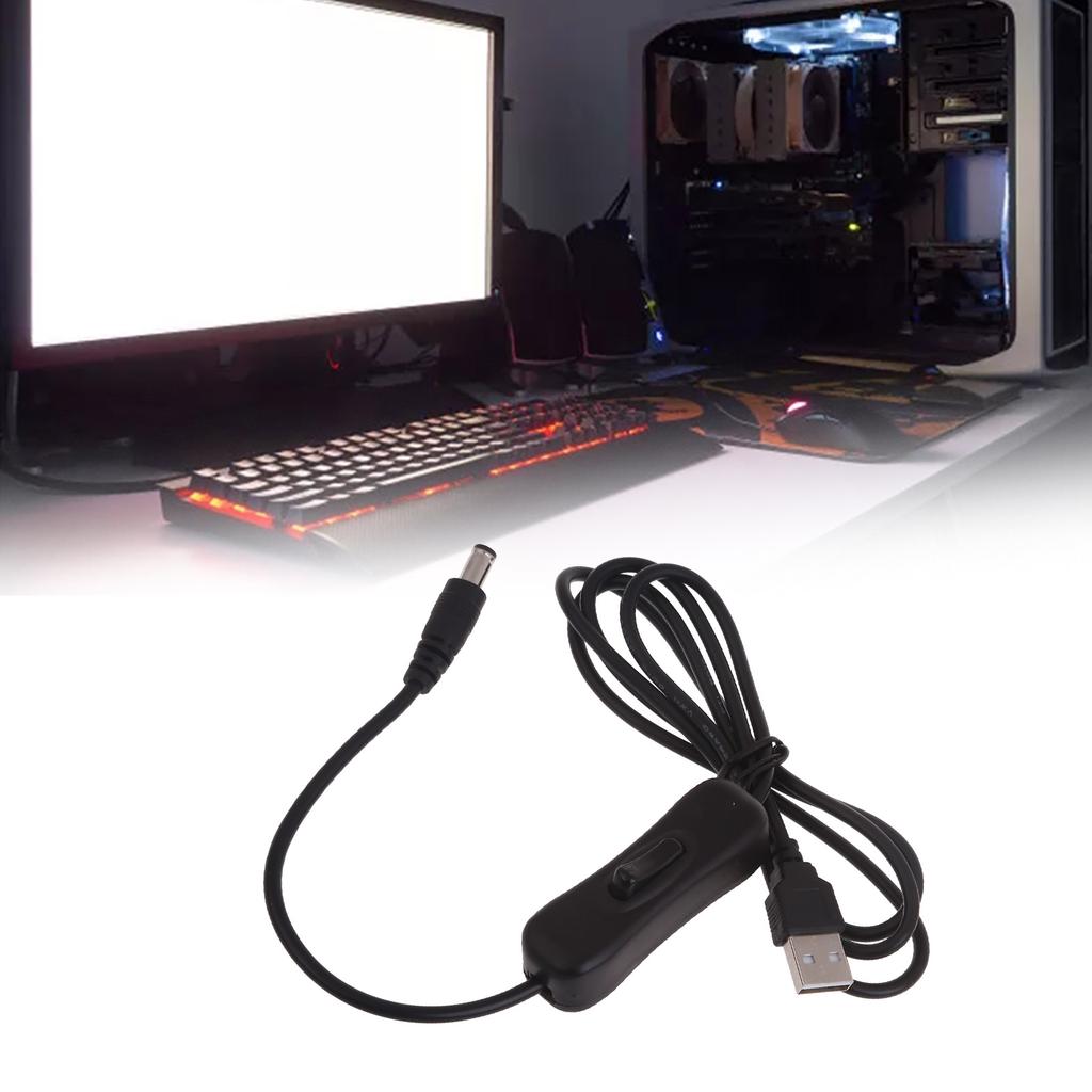 Кабель питания 5 В, USB-разъем 5,5x2,1 мм, шнур для зарядки с переключателями для маршрутизатора, светодиодная подсветка, охлаждающий вентилятор, электроника 5 В
