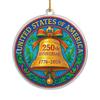 США 250-летие Соединенных Штатов Памятное украшение, Патриотические украшения для рождественской елки Юбилейные подарки