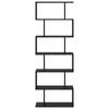 Black layered bookshelf, open plant rack, display and storage shelf for the foyer, living room, and study, 70x24x193.5 cm