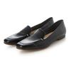 IK Plus Square Stitch Soft Black Size 2E Women's Loafers, 1688, Smooth, 23.0 Cm,