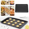 Rectangle Baking Pan Cookie Biscuit Pastry Stainless Steel Baking Oven Tray with Non-Stick Coating for Home and Professional Use