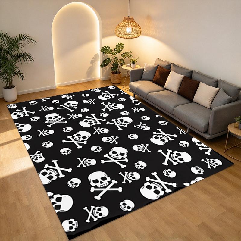 Skull Living Room Nonslip Area Rug Soft Carpet For Bedroom Game Playroom Sofa Office Home Decor Doormat Christmas Gift C9301182