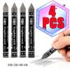 1/2/4 шт. HB/2B/4B/6B Бездревесный шестигранный графитовый стержень Карандаш Жирный черный уголь Студенческий эскиз Рисование Графитовый стержень Художественные принадлежности