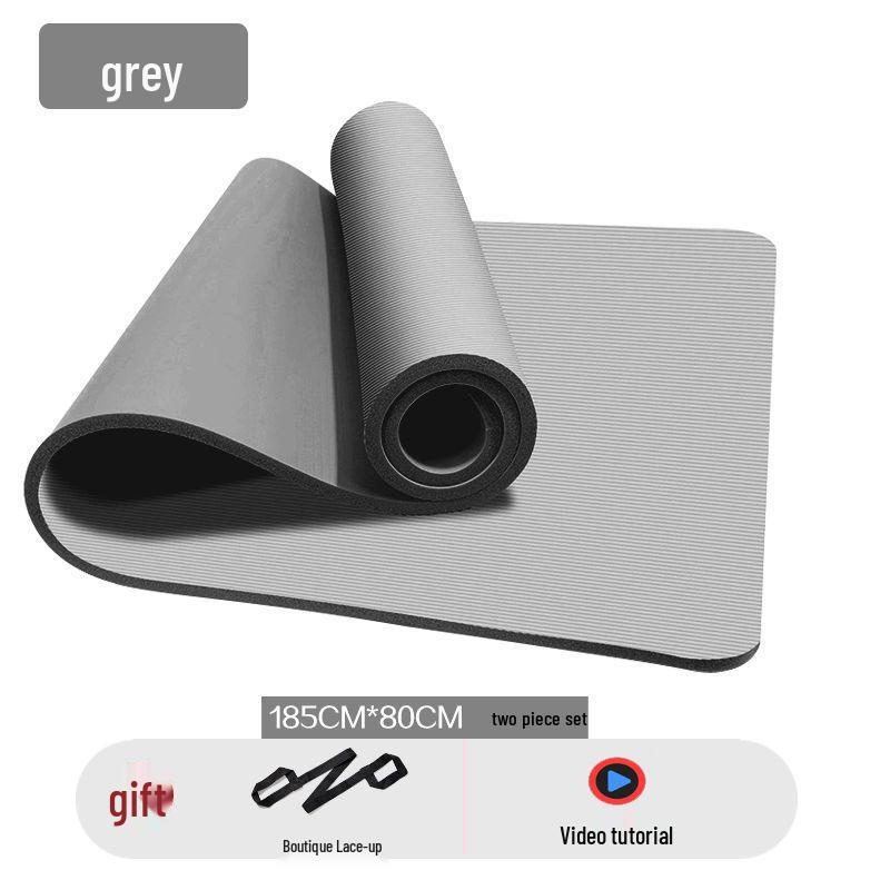 Утолщенный и Экстра-Большой Коврик для Йоги для Начинающих - Унисекс Коврик для Домашних Тренировок