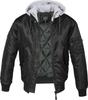 Зимняя куртка Brandit MA1 Sweat Hooded Jacket black-grey