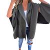Autumn and Winter Women's Shawl Lapel One-piece Cape Jacket