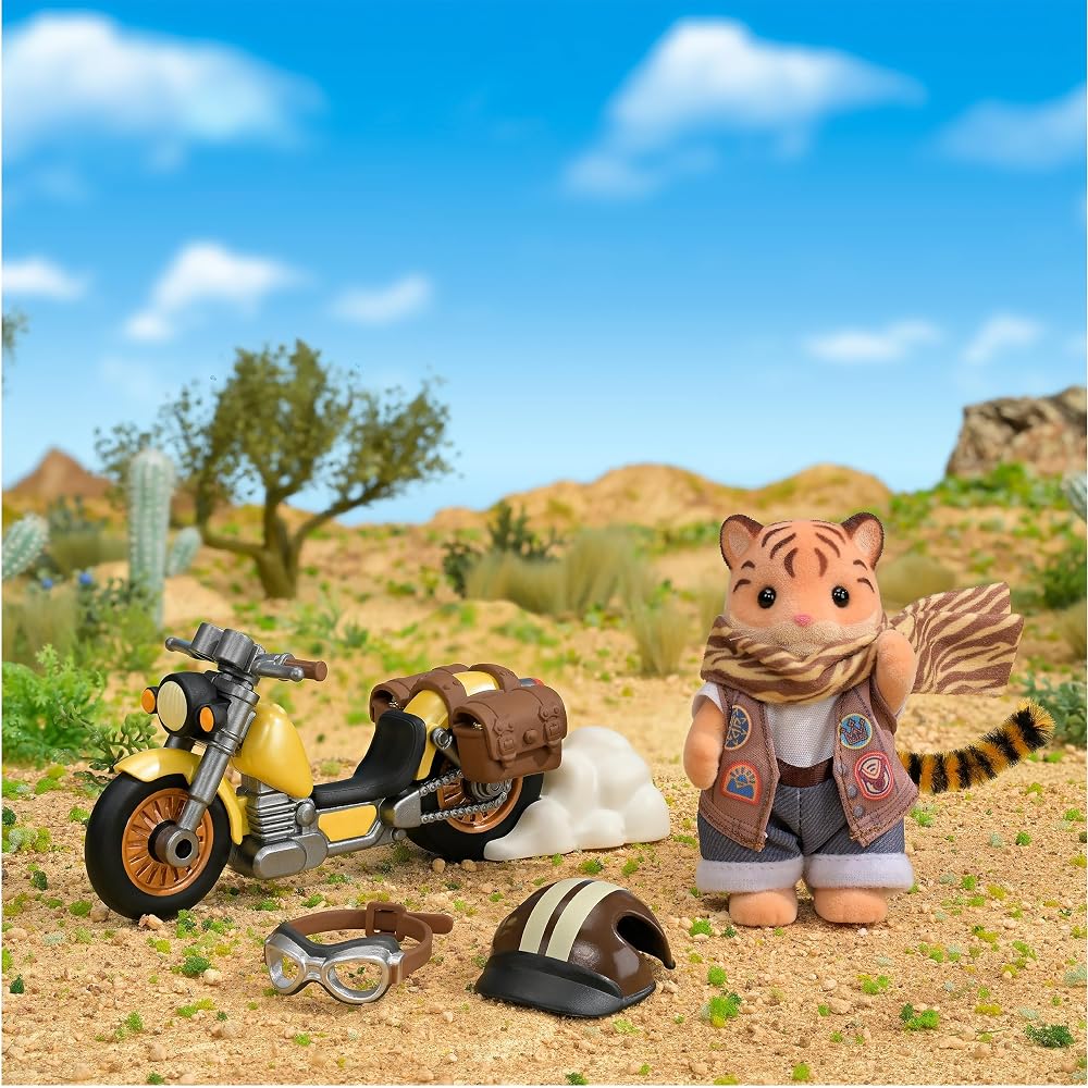 EPOCH Sylvanian Families Велосипед-тигр Приключение Игрушка для кукольного домика, от 3 лет