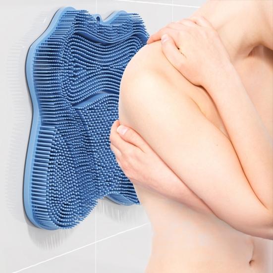 Силиконовая щетка для ванны с основанием на присосках, массажер для ног, скраббер, мягкая щетина, массажная щетка, универсальная щетка для спины