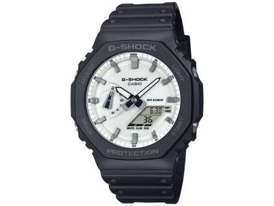 G-SHOCK GA-2100WD-1AJF черно-белые аналоговые цифровые мужские часы