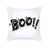 Nordic Black and White Halloween Cushion Letters Ghost Peach Skin Cushion Cartoon Home Cushion Cover