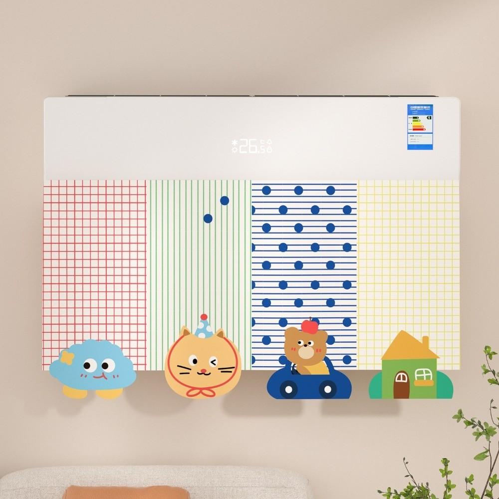 Waterproof Dust-proof Cover Cartoon Hanging Air Conditioner Cover  Wall Decor