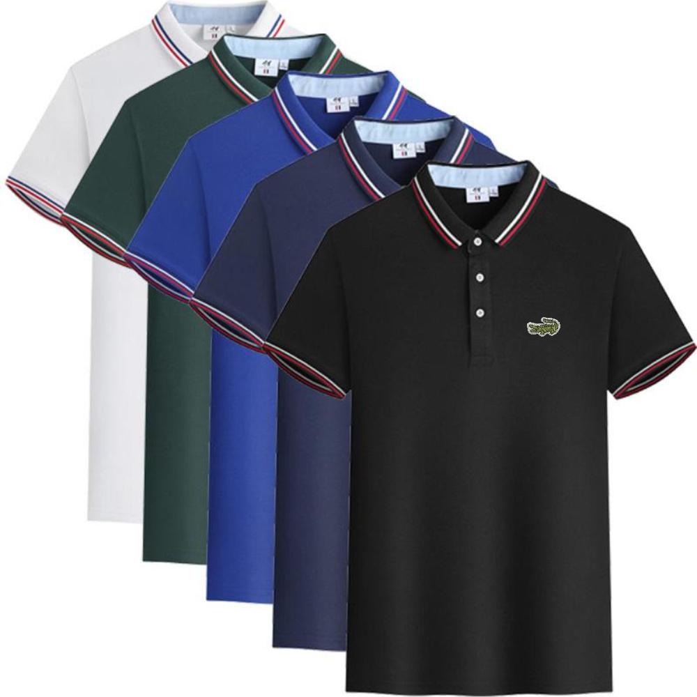 CARTELO летняя рубашка поло с вышивкой, мужская популярная мужская рубашка-поло высокого качества с короткими рукавами, дышащая деловая повседневная рубашка-поло для