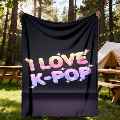 1 шт. Плед для фанатов K-Pop для улицы, легкий фланелевый, для использования в любое время года, для дивана, кровати, путешествий, кемпинга, гостиной, офиса, дивана021