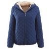 Slim Coat Lamb Wool Hooded Close Thick Warm Cotton-padded Jacket Women's Plus-size Casual Fashion Solid Color Top