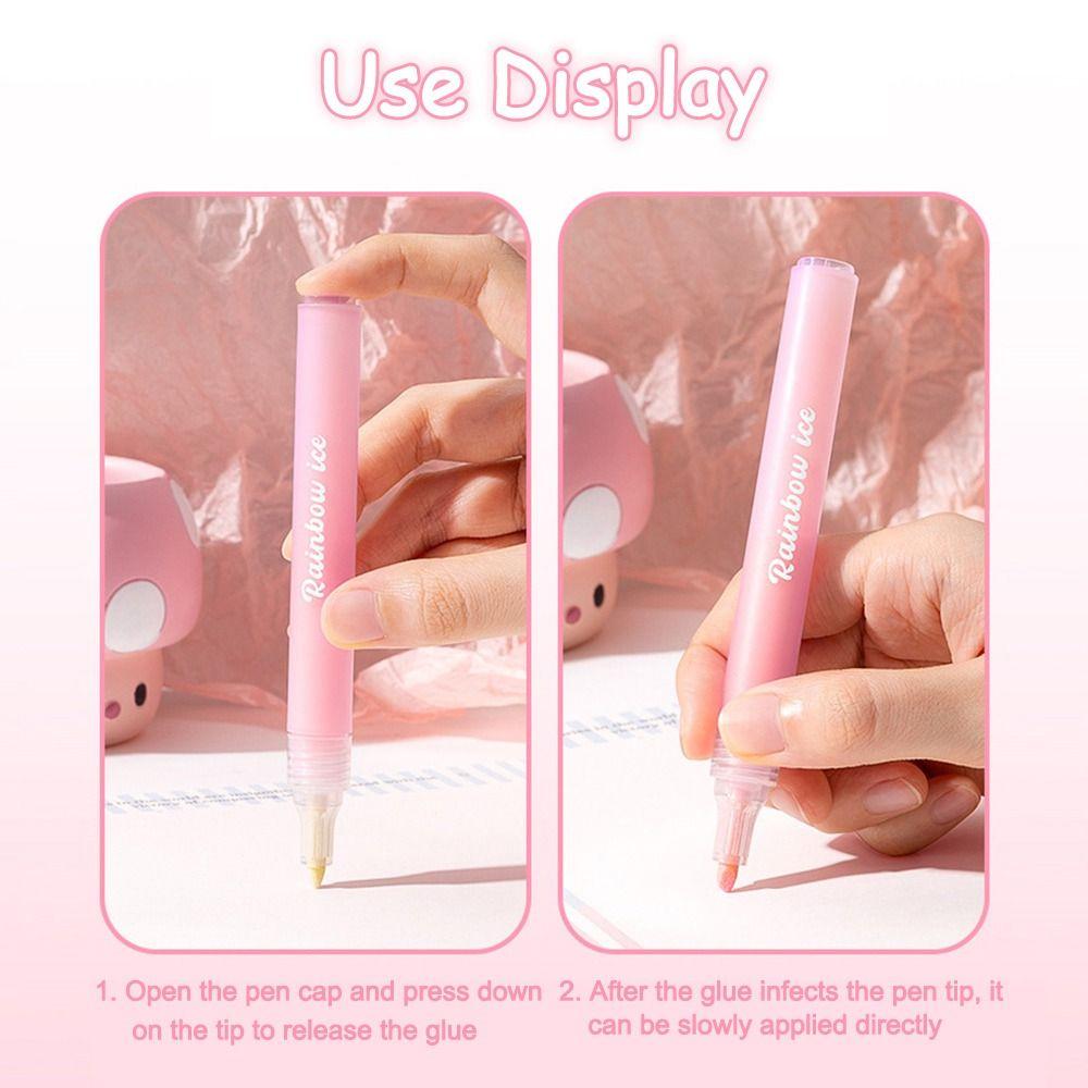 4 шт. DIY скрапбукинг липкая клеевая ручка цветные клеевые стержни прочная точечная клеевая ручка для школы и офиса