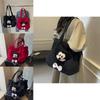 Mickey Mouse Donald Duck Canvas Tote Bag Large Capacity With Zipper Closure For Daily Use