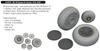 Eduard 1/48 DB-7B Boston III Gravity Deformation Wheels (for HK Models) Plastic Model Parts EDU6481127 (Airplane)