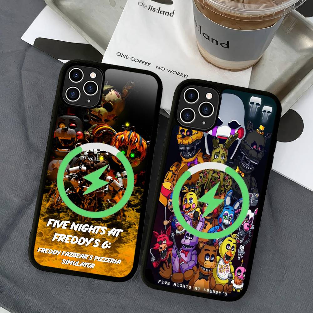 Амин Фнаф Five-nights-At-Freddys Магнитный Матовый Чехол Для Телефона Для IPhone 16 17 15 14 13 12 11 Для Magsafe Беспроводная Зарядка Чехол
