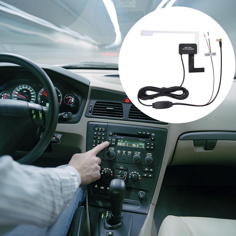 12V Glass Mount Car DAB Digital Radio Patch Aerial Antenna Adhesive Transparent Built-in Antenna European