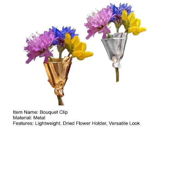 2 шт. Искусная брошь-ваза для цветов Держатель для настоящих/сушеных цветов Носимая цветочная булавка на лацкан Минималистичная художественная брошь