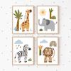 Elephant Lion Giraffe Toucan Zebra Nursery Wall Art Canvas Painting Nordic Posters And Prints Wall Pictures Baby Kids Room Decor