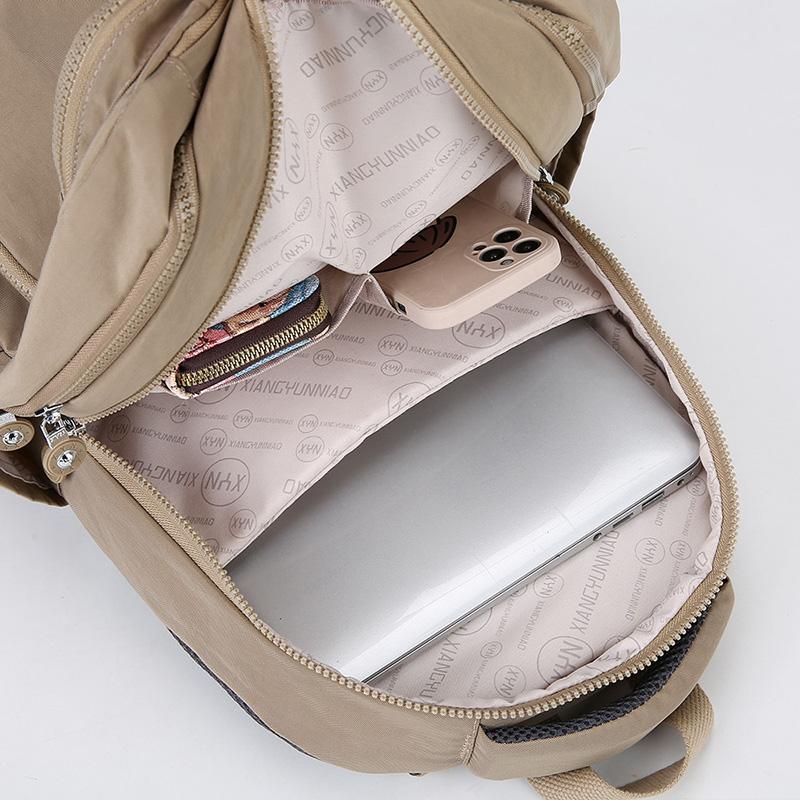 Large Capacity Backpack Multi-Layer Student Schoolbag Lightweight Nylon Backpack