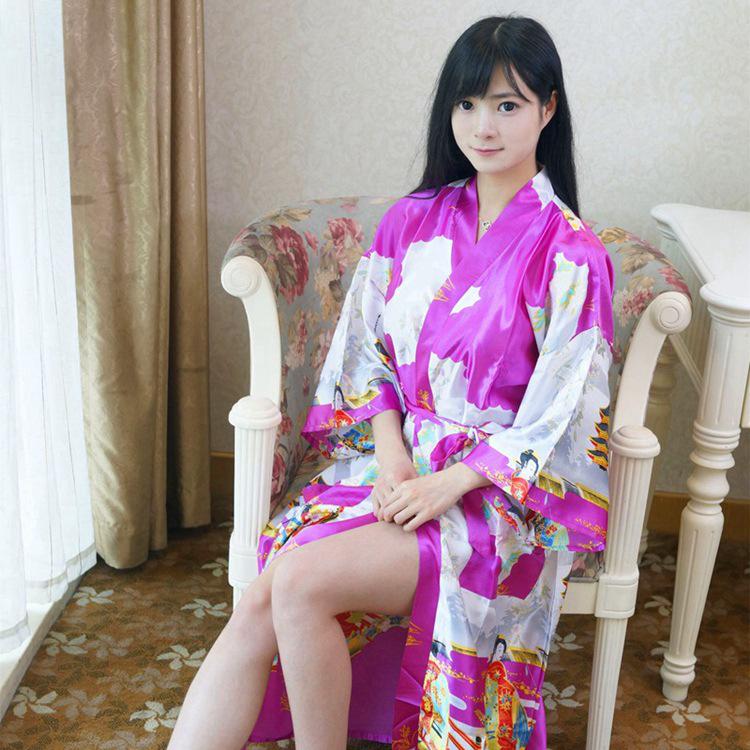 Женский летний кардиган-пижама-халат с шелковистой текстурой - Длинный, легкий, сексуальный халат