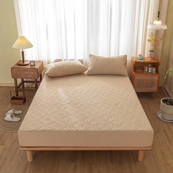 Хороший водонепроницаемый стеганый наматрасник размера King Queen, воздухопроницаемый чехол для кровати с защитой от клещей, не включая наволочку