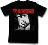 Rambo First Blood Джон Рэмбо Злое Лицо Рисунок Мужская Футболка 80-х Фильм Мерч