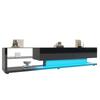 TV Cabinets, Lowboards, High-Gloss Living Room Furniture. Glass Partitions and Variable LED Lighting.