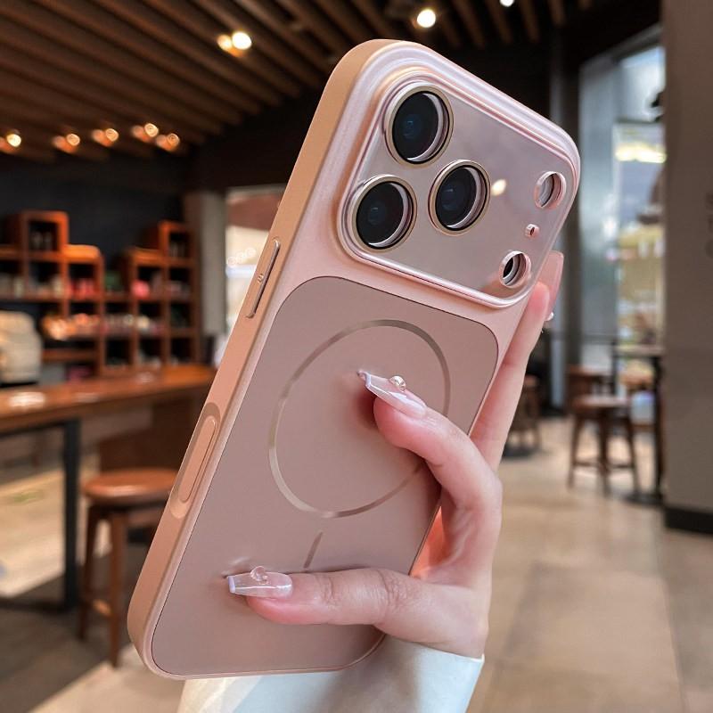 Matte Full Cover Phone Case IPhone 17 Pro Max 16 15 14 13 With Camera Button Protection Magnetic Snap-on Design