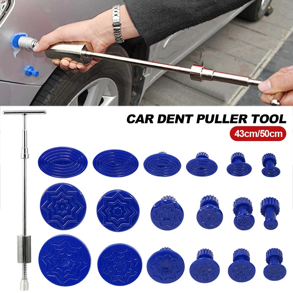 Universal Car Dent Puller Metal T Dent Repair Tool Auto Repair Sheet Metal Kit Slide Hammer Reverse Hammer Glue +18pcs Glue Pull