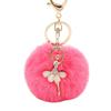 Key Ring Ballet Angel Girl keychain Little Angel Car keychain Fake Fur Key Chain Fur Ball Keyring