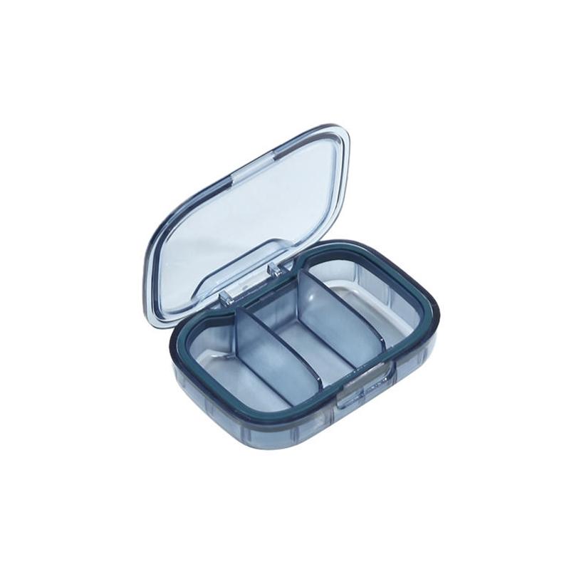 3-Compartment Small Transparent Plastic Pill Box Container Portable Travel Pill Organizer for Pocket Purse Medicine Vitamin Holder Dispenser