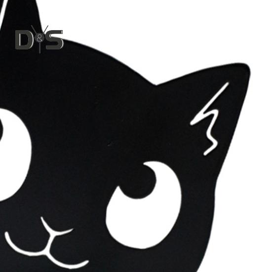 Черная кошка садовый знак металлический силуэт прячущегося кота украшение фермерский дом наружное украшение для любителей кошек двор домашний интерьер декор