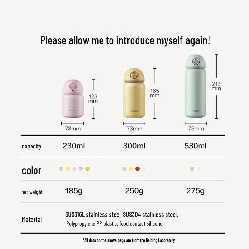 Buydeem Stainless Steel Flip-Top Insulated Water Bottle