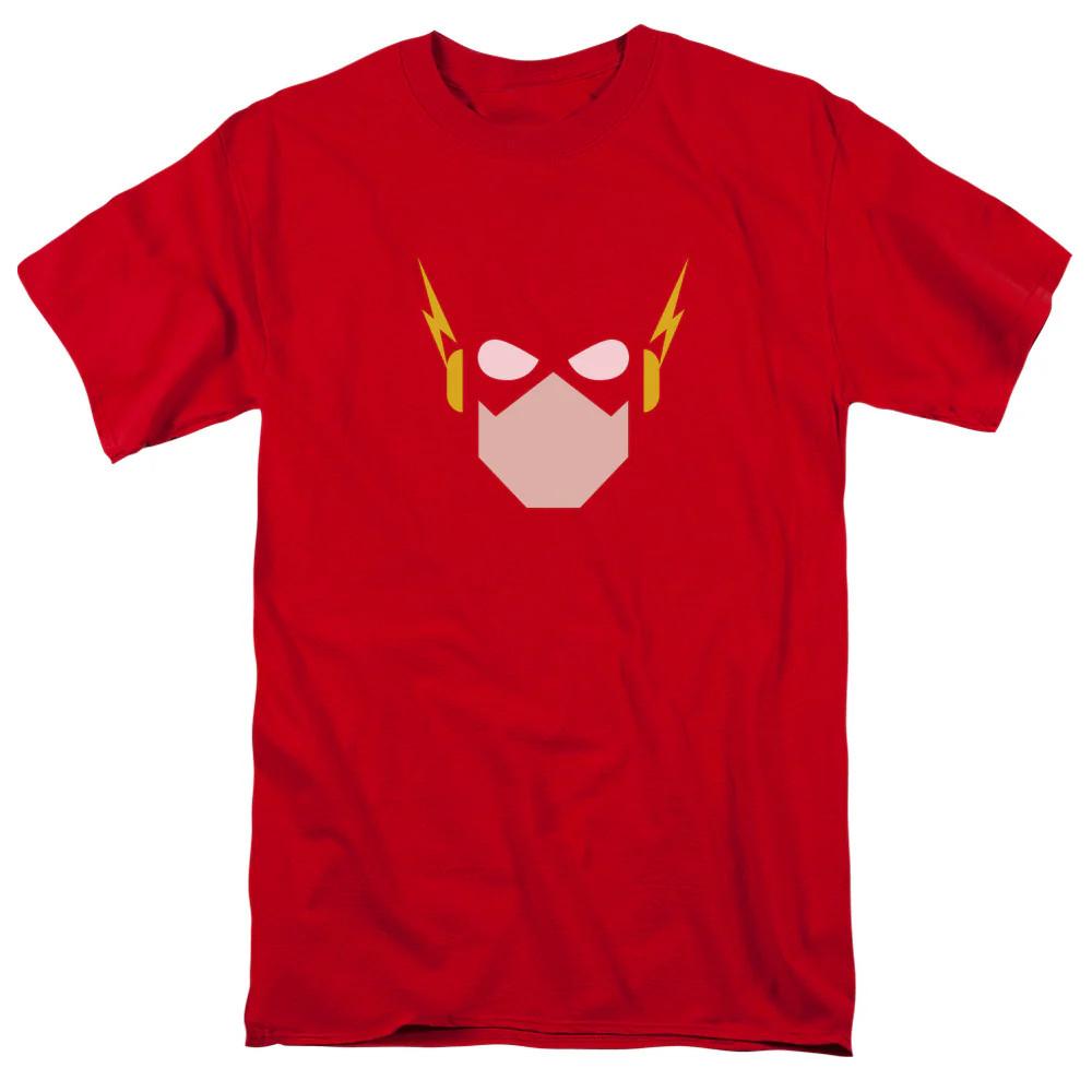 Justice League Of America Flash Head Mens T Shirt Red Officially Licensed